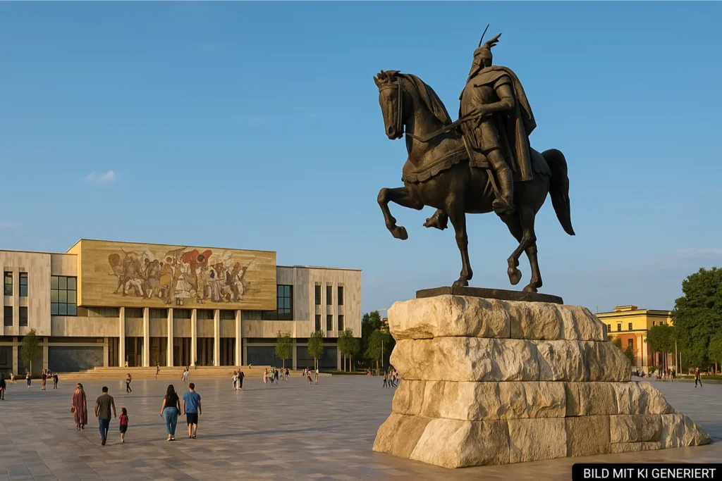 Sehenswürdigkeiten rund um den Skanderbeg Platz in Tirana