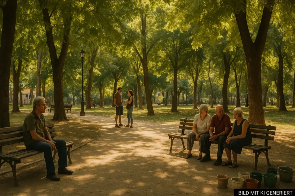 Ruhiger Stadtpark in Tirana – grüne Oase mitten in der Stadt