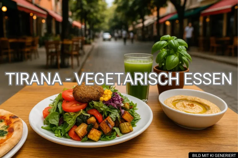 Frische Zutaten zum vegetarischen Kochen in Tirana