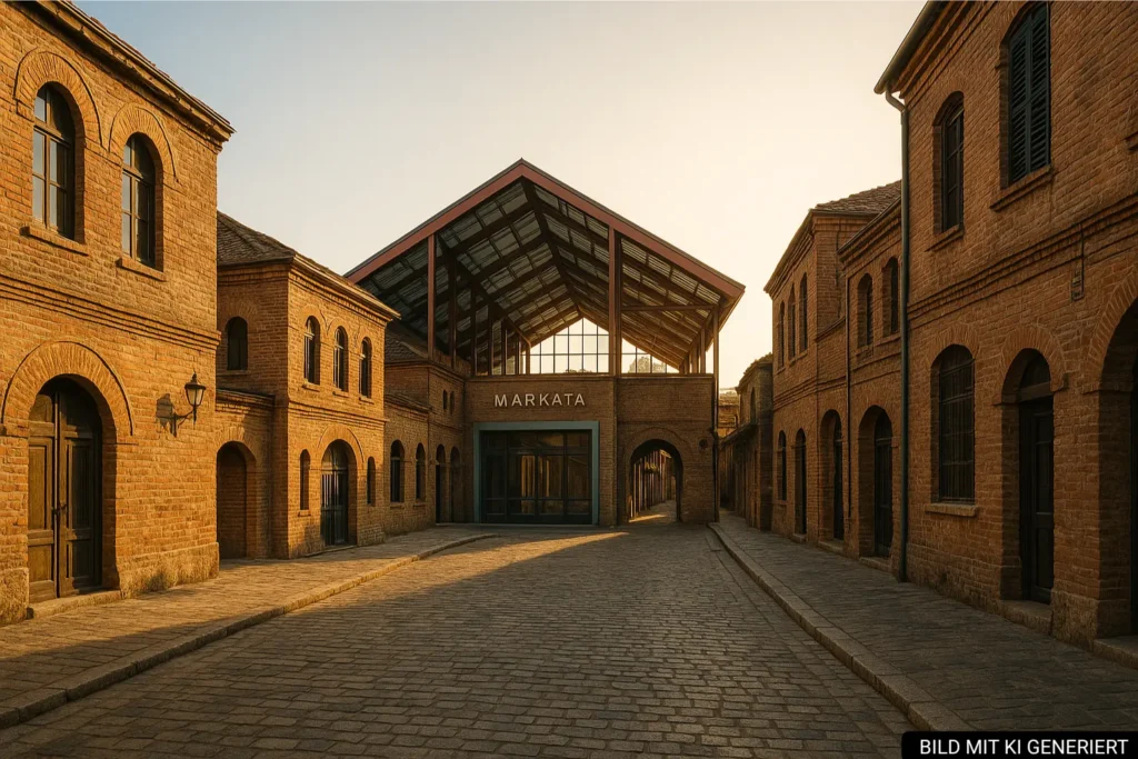 Historischer Basarbereich in Tirana vor der Modernisierung