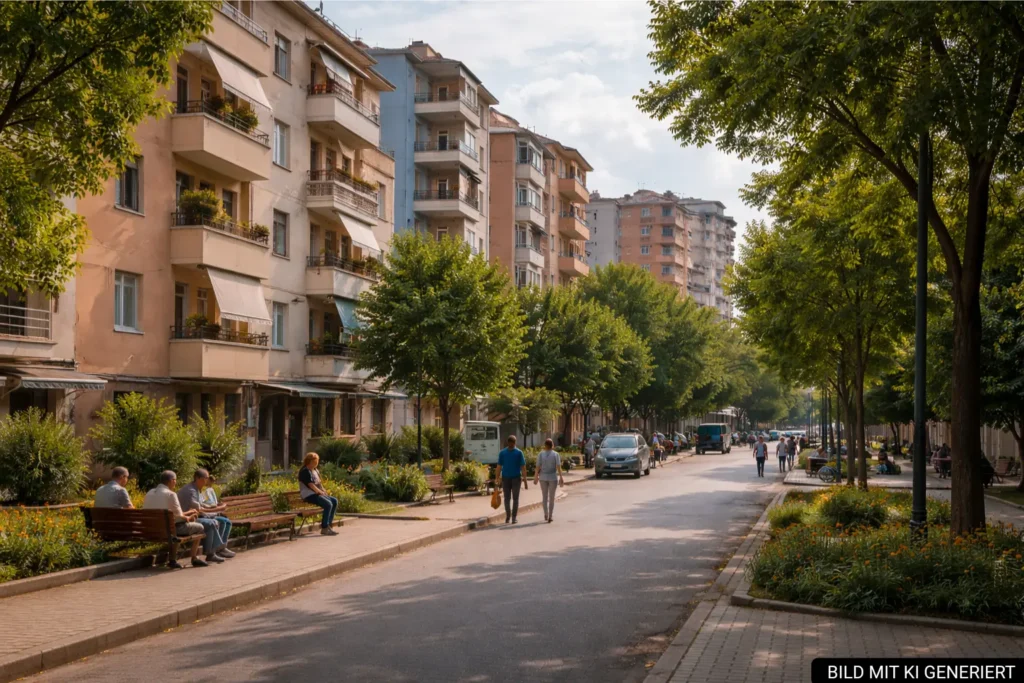 Wohnviertel Ali Demi in Tirana