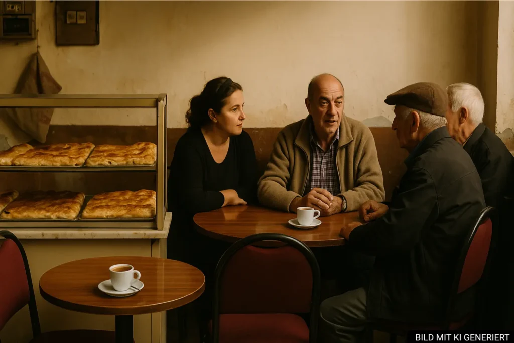 Ein kleines albanisches Lokal in Kombinat mit Börek und Kaffee