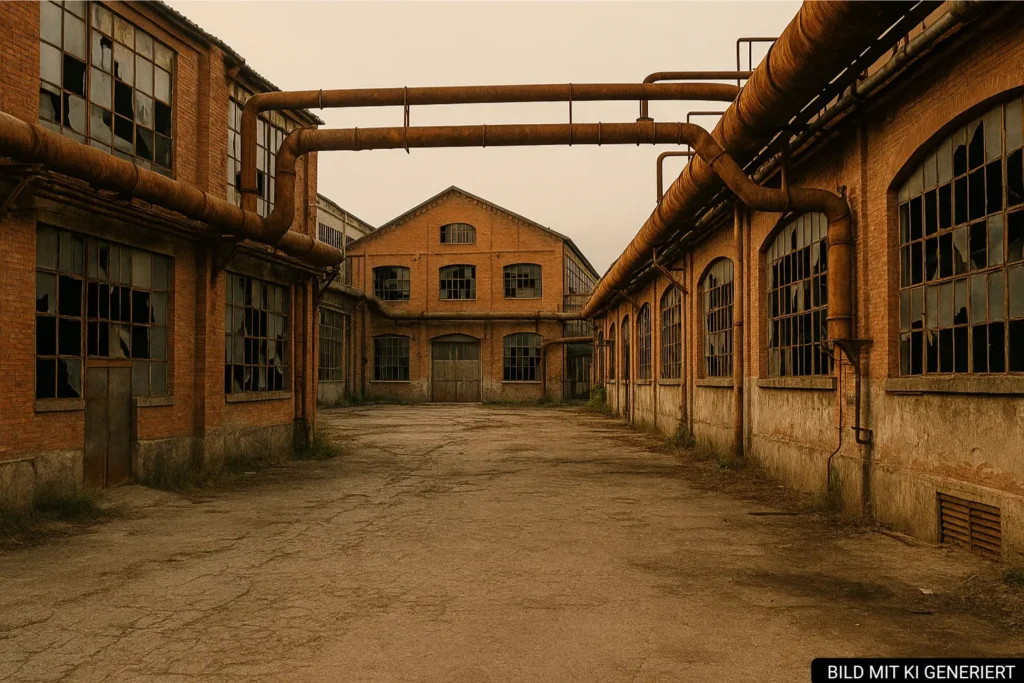 Ehemalige Textilfabrik in Kombinat mit alten Industriehallen
