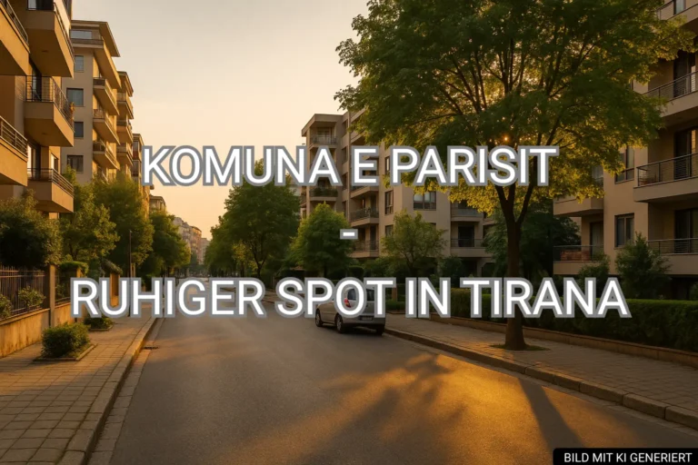 Ruhige Wohnstraße in Komuna e Parisit in Tirana