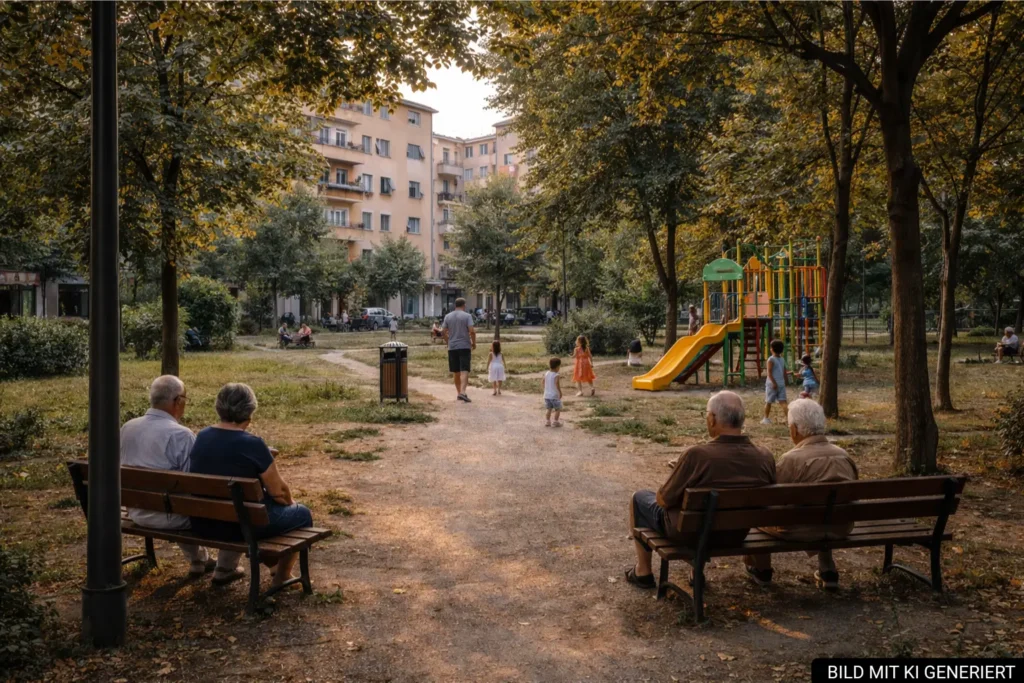 Kleiner Park im Viertel Ali Demi