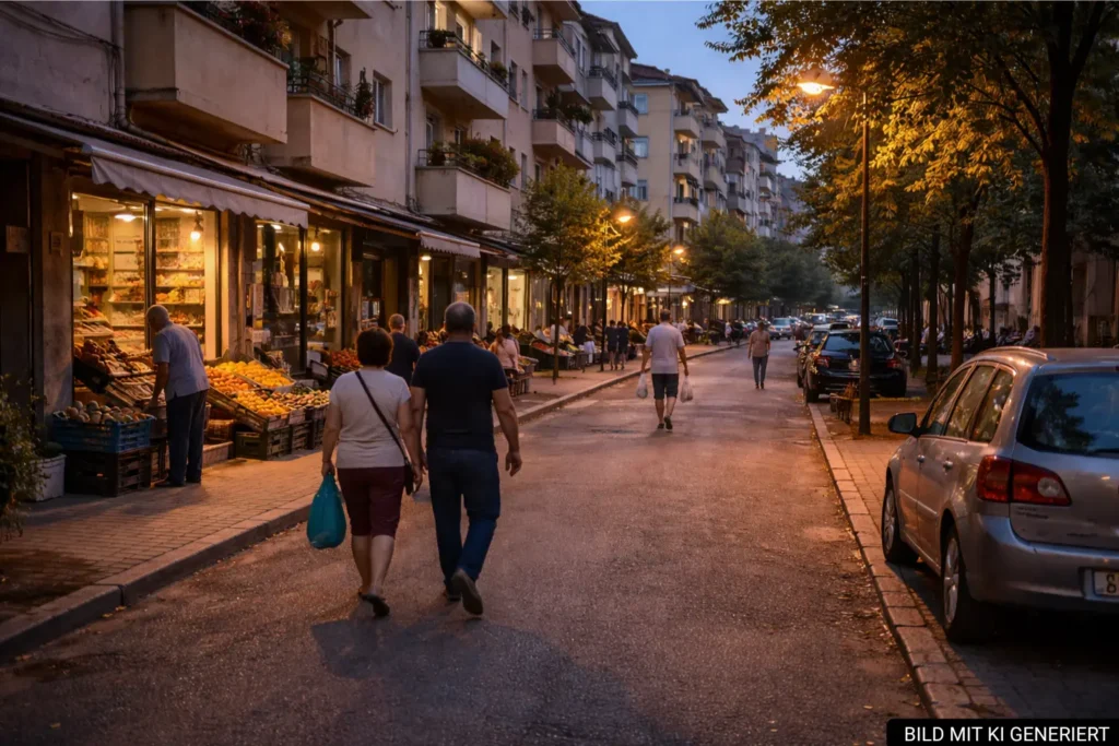 Ruhige Wohnstraße in Ali Demi